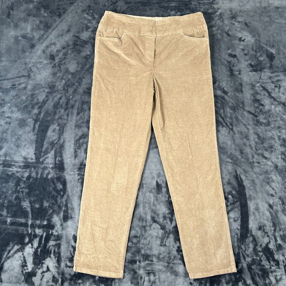 Alfred Dunner Corduroy Pants Womens 10 Mocha Tan Modern Fit Stretch Vienna 22101